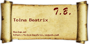 Tolna Beatrix névjegykártya